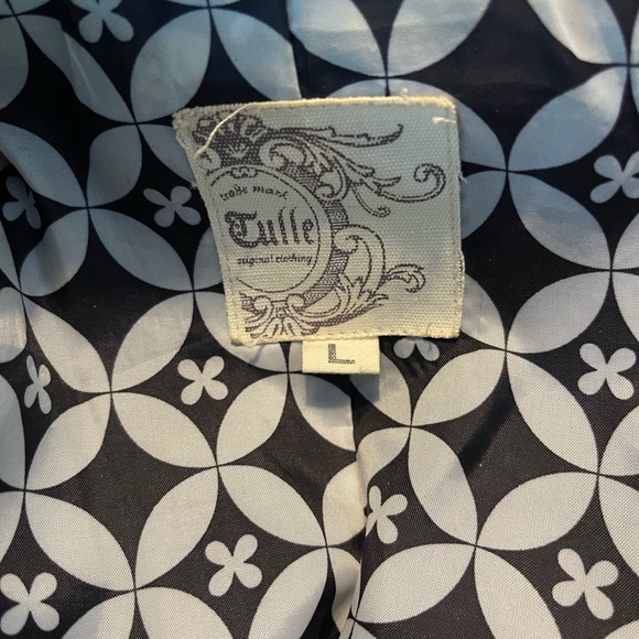 Anthro Tulle | Wool Blend Long Coat | Black | Women’s L - Picture 5 of 6